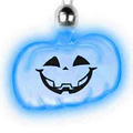 Light Up Pendant Necklace - Pumpkin - Blue